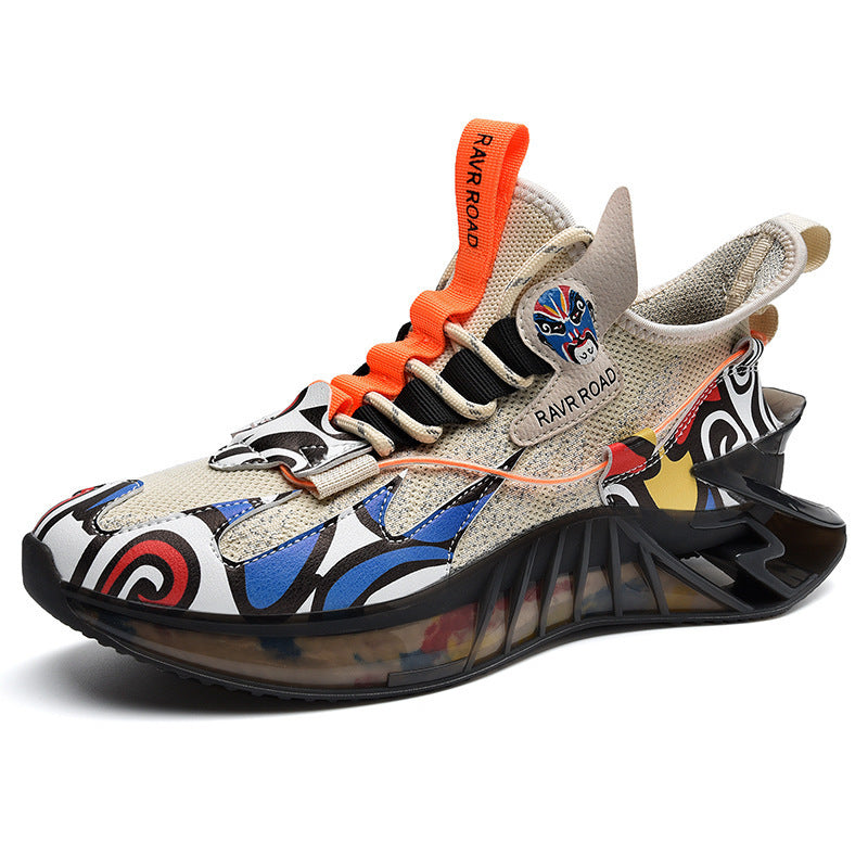 Fall Winter Men High-top National Fashion Sneakers Korean Style Trendy Plus Size Blade Popcorn Socks