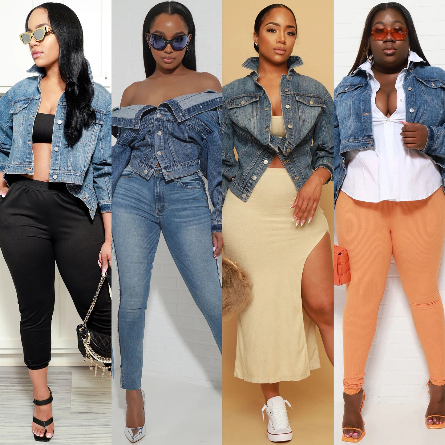 Y2g Style Irregular Two-way Wear Denim Coat