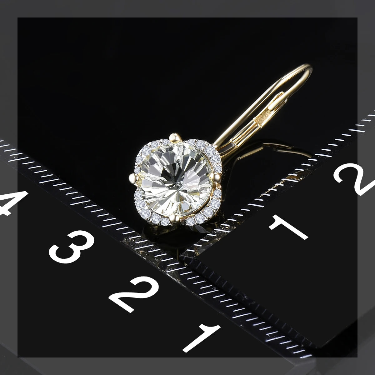 14 Karats Yellow or Rde Gold Diamond Earrings