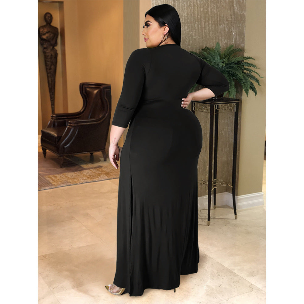 Plus Size Women's Split Dress Top