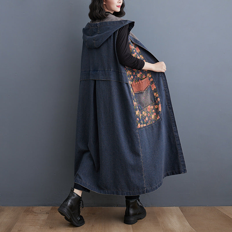 Autumn And Winter New Retro Wash Plus Size Casual Loose Denim Jacket Women