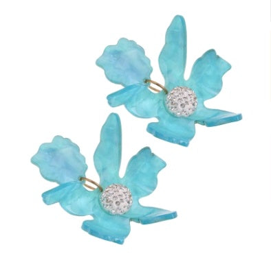 Fashion flower earrings earrings female holiday wind flower earrings natural elements solid petals earrings