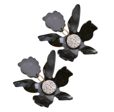 Fashion flower earrings earrings female holiday wind flower earrings natural elements solid petals earrings