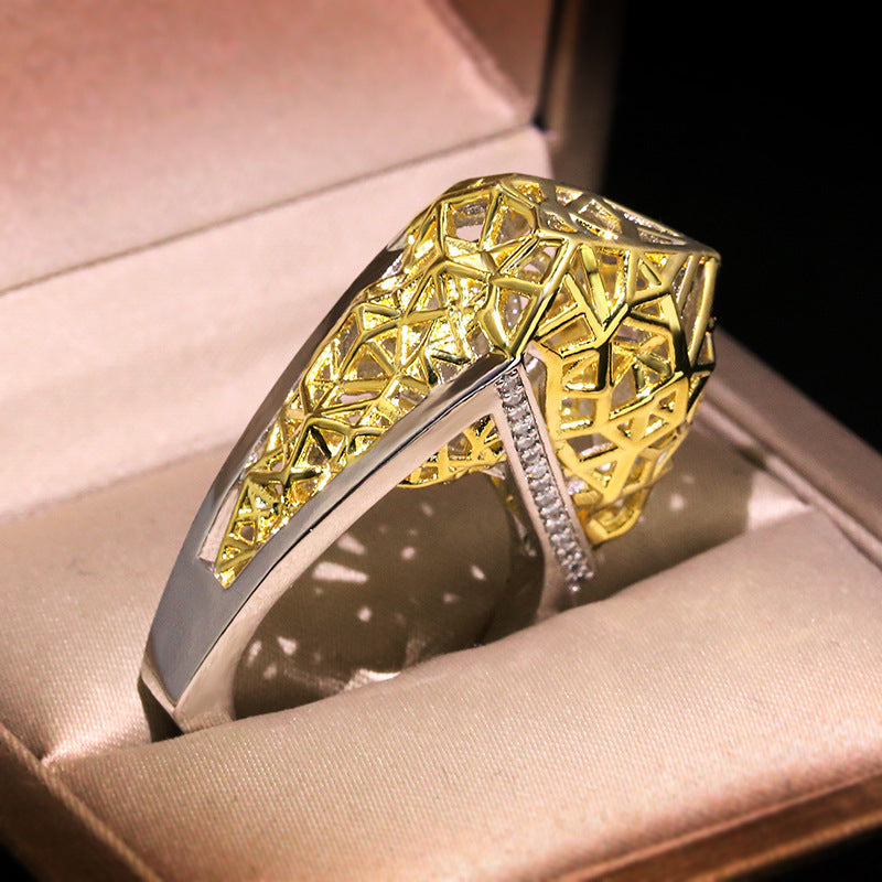 Copper Zircon Electroplated Jewelry Ring Mesh