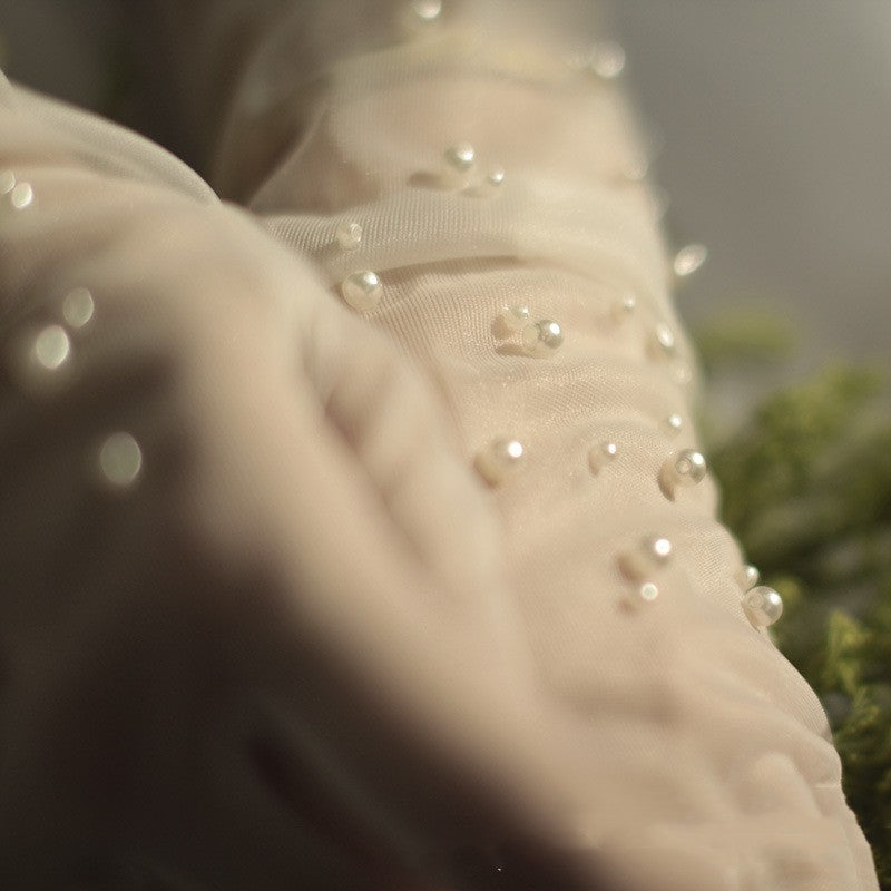 Korean Summer Bridal Transparent Mesh Gloves