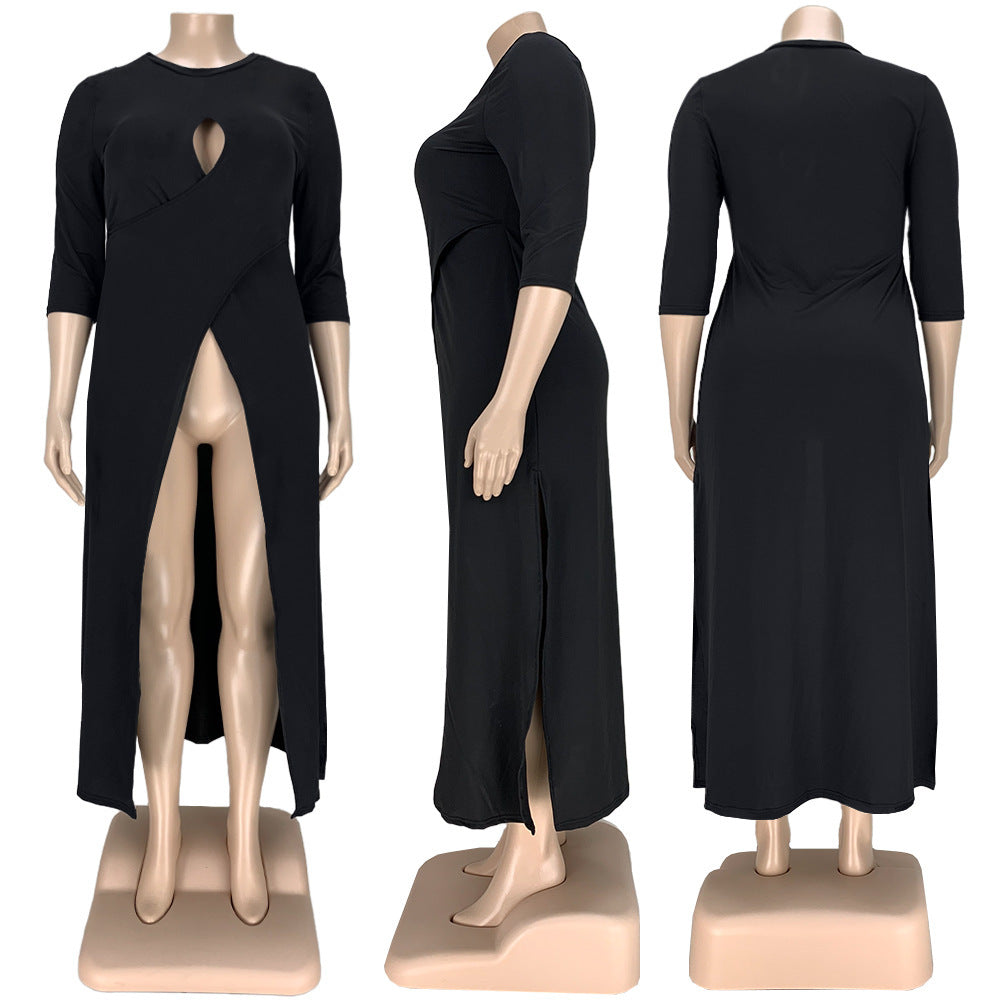 Plus Size Women's Split Dress Top