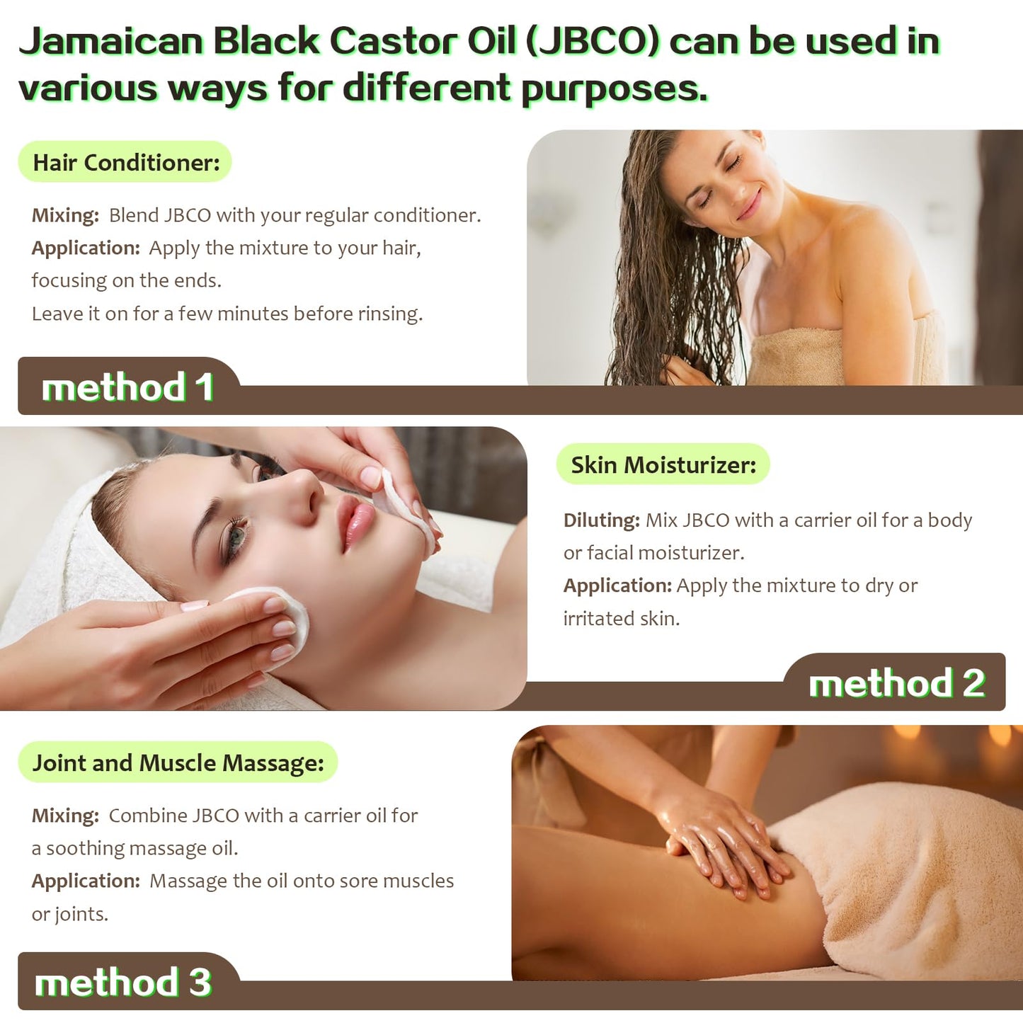 KPNEMA Jamaican Black Castor Oil for Hair Growth, Multipurpose Cold Pressed Natural Castor Oil for Hair and Skin, Eyebrow, Body Care,100% Pure Organic Black Castor Oil(2.02 Fl Oz)