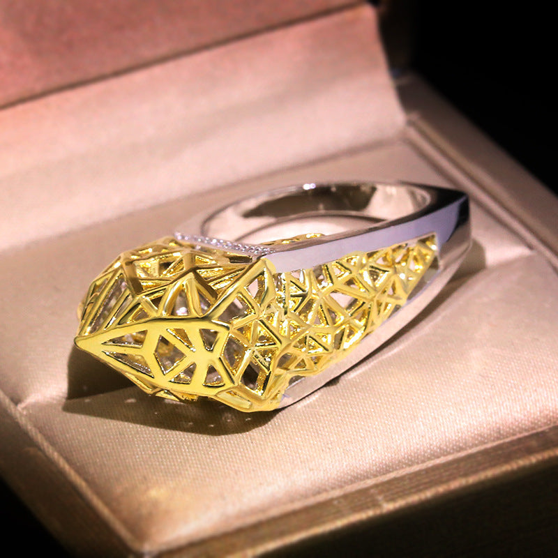Copper Zircon Electroplated Jewelry Ring Mesh