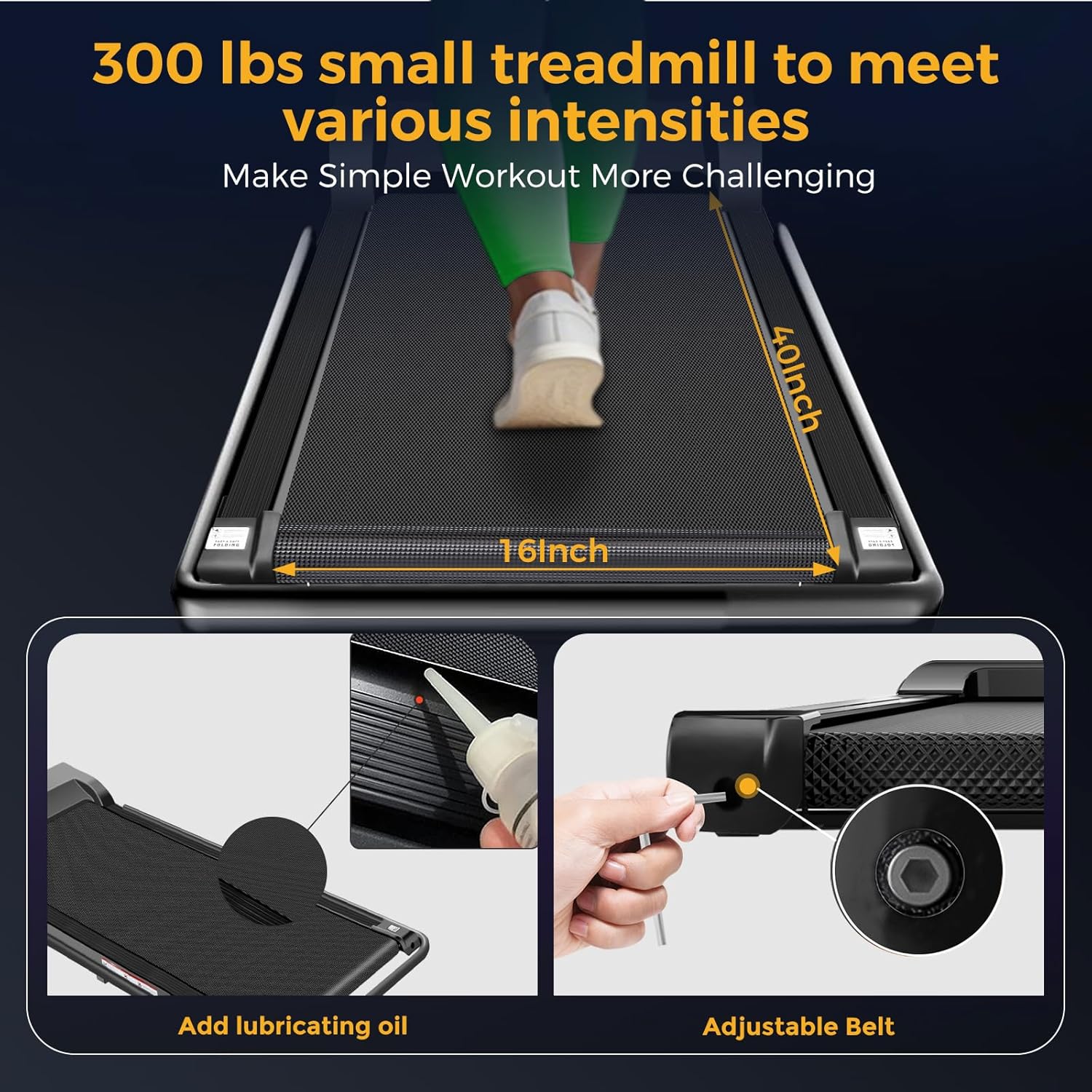 Walking Pad with Handle Bar, 3 in 1 Portable Treadmill with Handle, 2.5HP Walking pad Treadmill, Under Desk Treadmill for Home, Folding Treadmill Samll Spaces, LED Display,Remote Control
