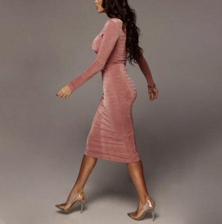 Pencil skirt with round collar