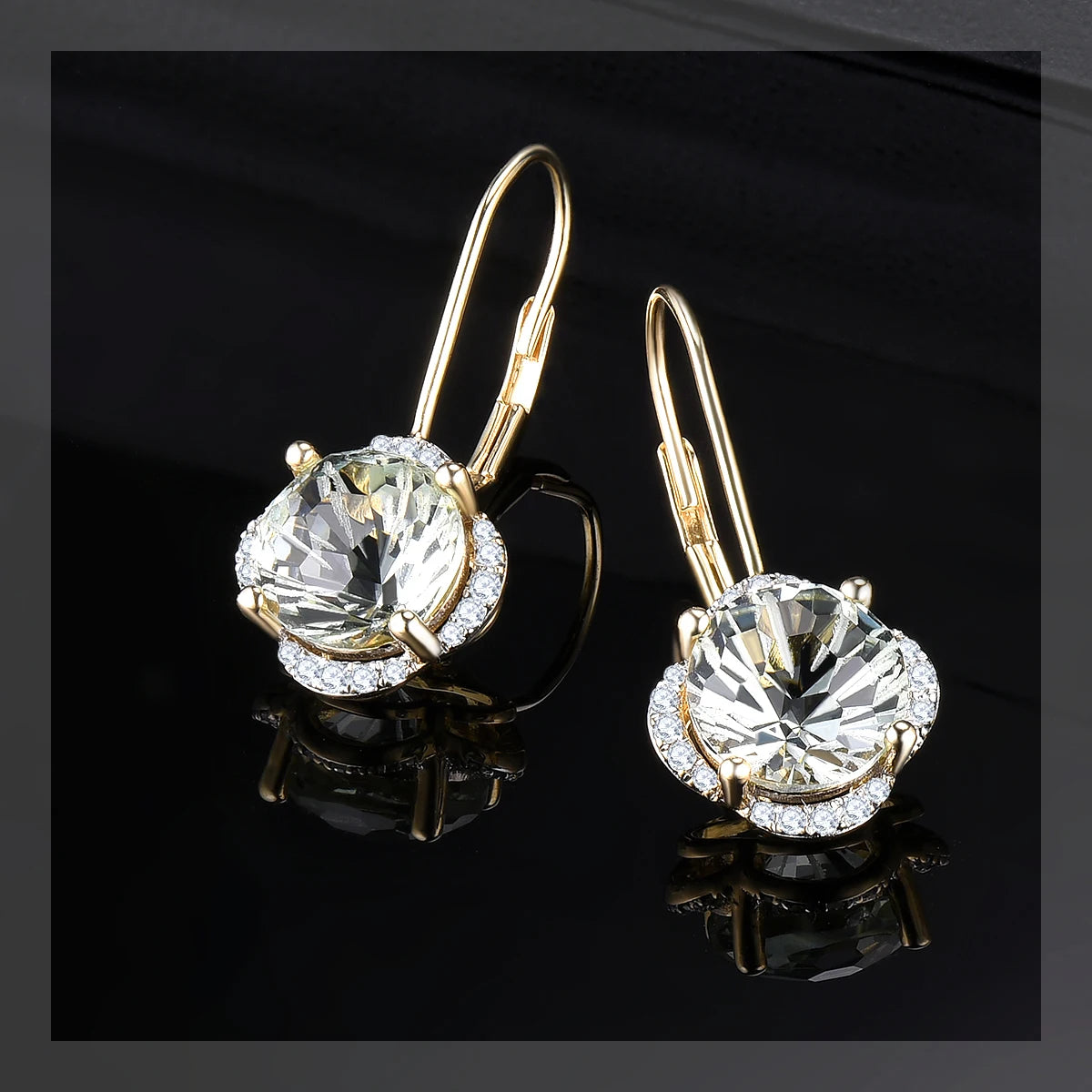 14 Karats Yellow or Rde Gold Diamond Earrings