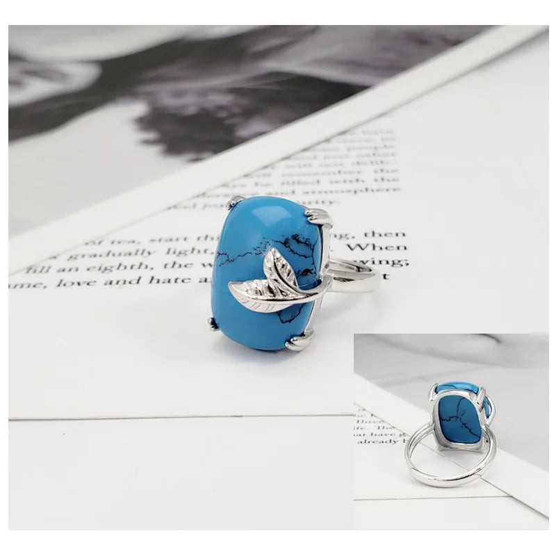 Genuine Solid Sterling Silver 925 Jewelry Set Antique Bohemia Ethnic Accessories For Women With Natural Stone Jewelry