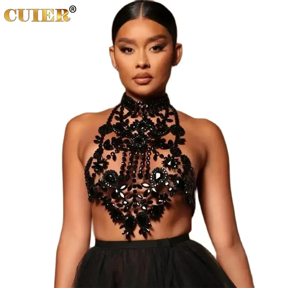 Rhinestone Gold Body Chain