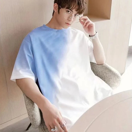 Sports Suits White Man Trousers Sets Work Wear T-shirts Pants Men S New in Matching Aesthetic 2024 Trend Tops & Tees Elastic Tee