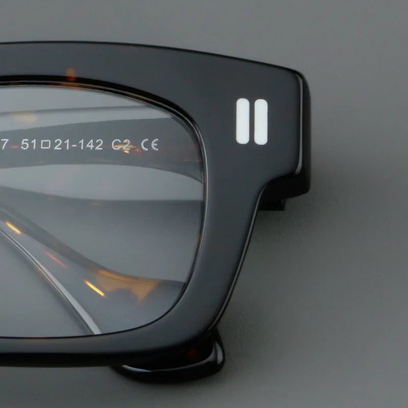 Retro Thick Customized Optical Prescription Anti Blue Ray Eyeglasses Sunglasses