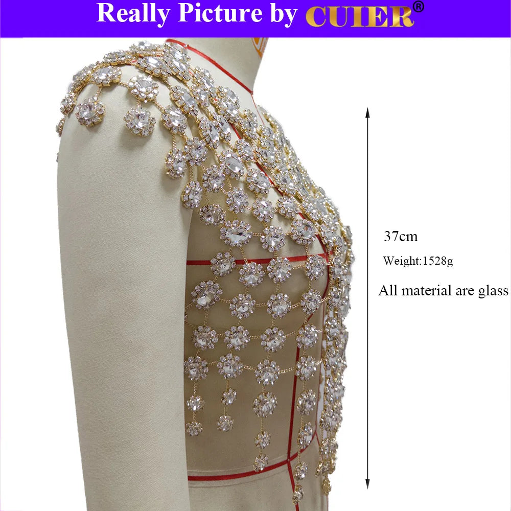Rhinestone Gold Body Chain