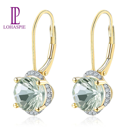 14 Karats Yellow or Rde Gold Diamond Earrings