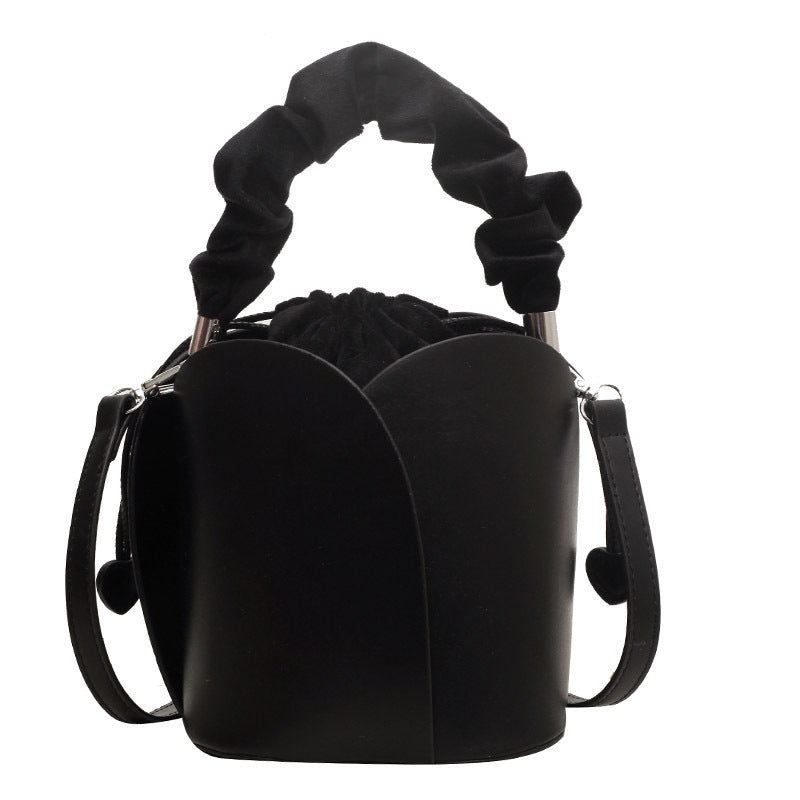 Womens PU Bucket Tote Crossbody Bag