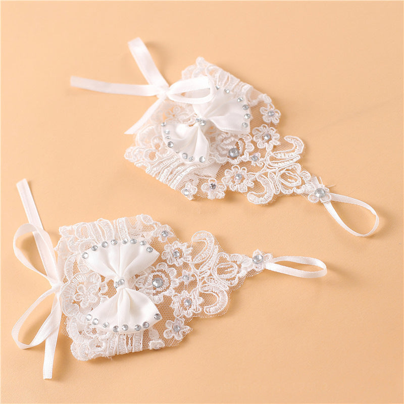 Fashion New Rhinestone Bridal Gloves
